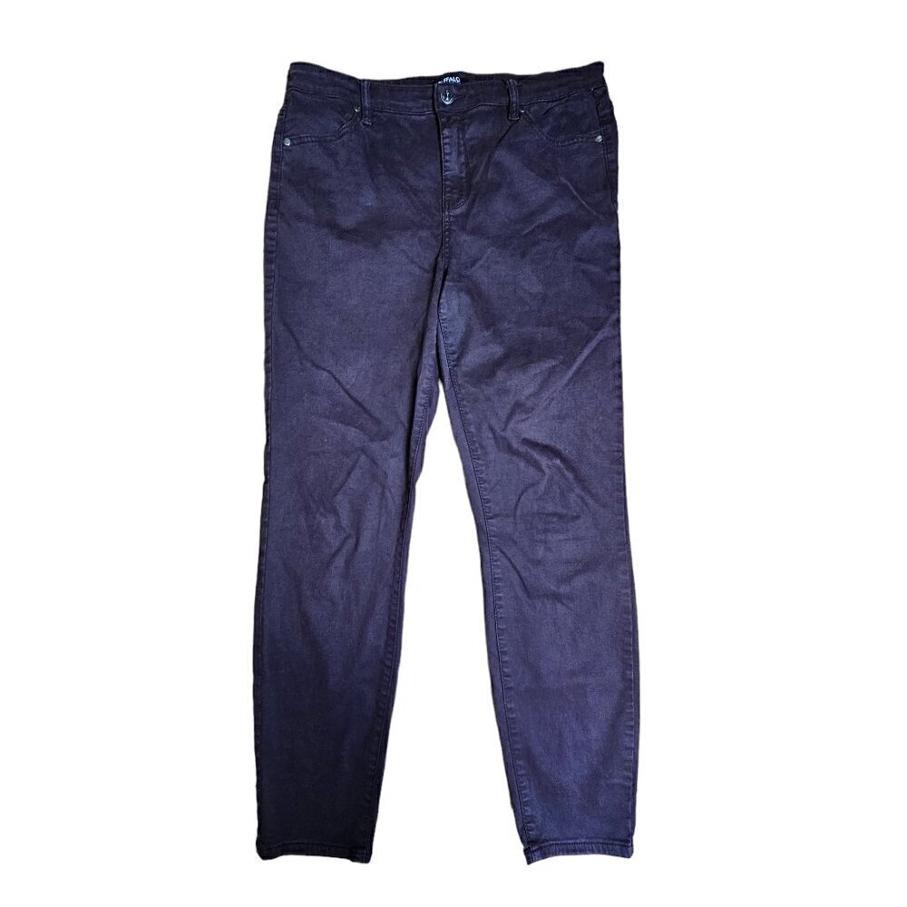 Buffalo David Bitton Hanna High Rise Soft Stretch Skinny Pants Dark Raisin 12/32